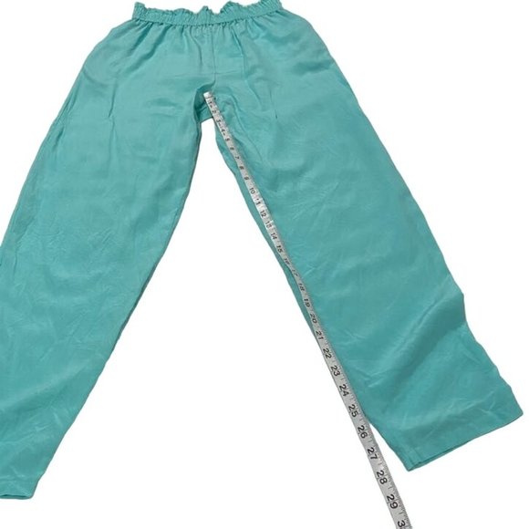 Diane Gilman Collection Blue Silk Pull-On Pants Size M‎ - Picture 5 of 7